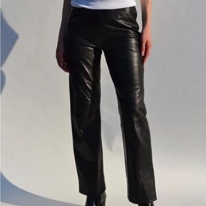 Women's Danier Black Leather Pants